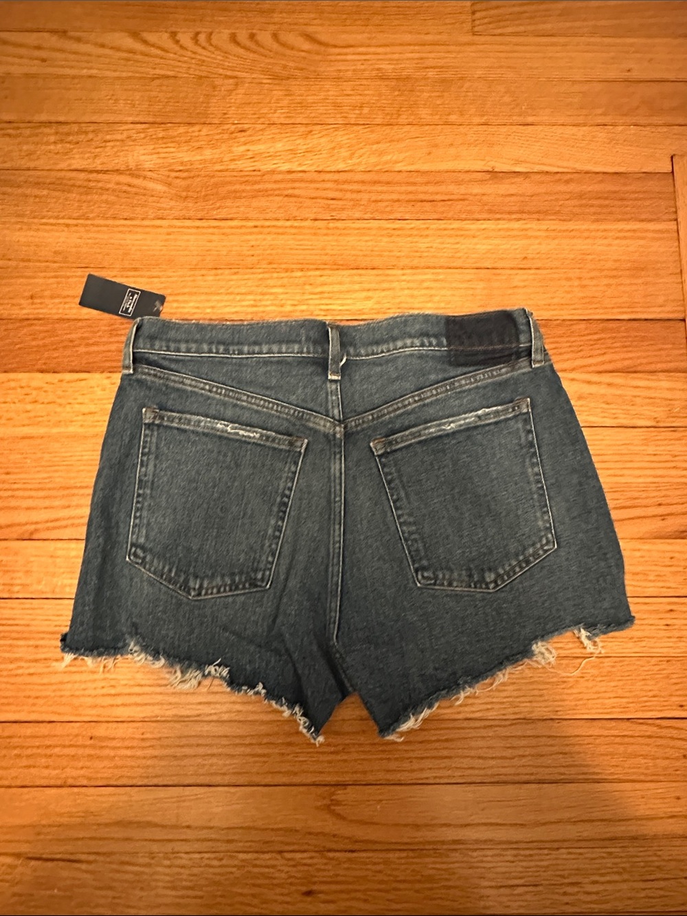 Abercrombie and fitch High-Rise Mom Jean Shorts in Dark Blue - Picture 2 of 2